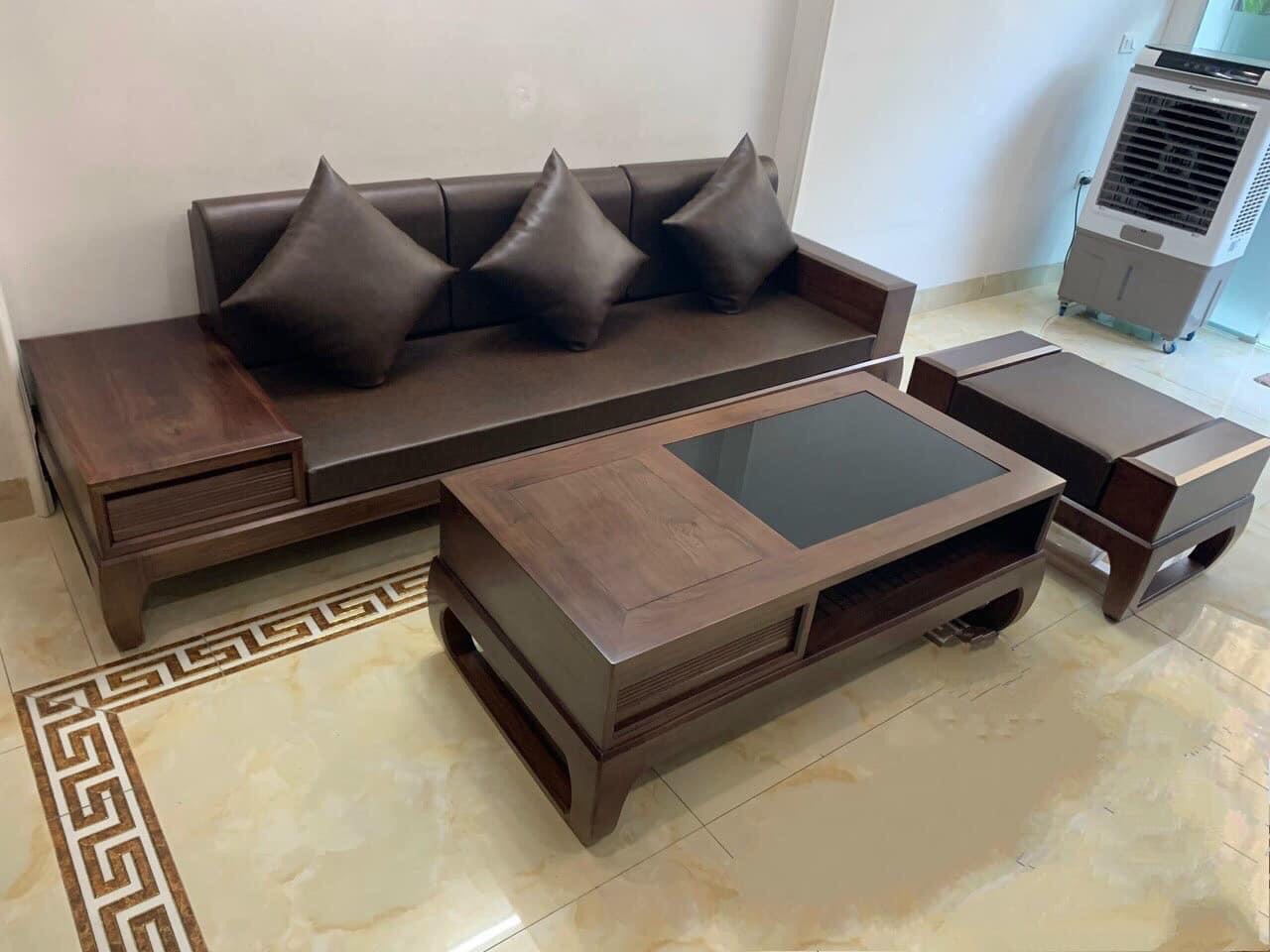 Bàn Ghế Gỗ Phòng Khách Gỗ Sồi Đẹp Giá Rẻ DC07