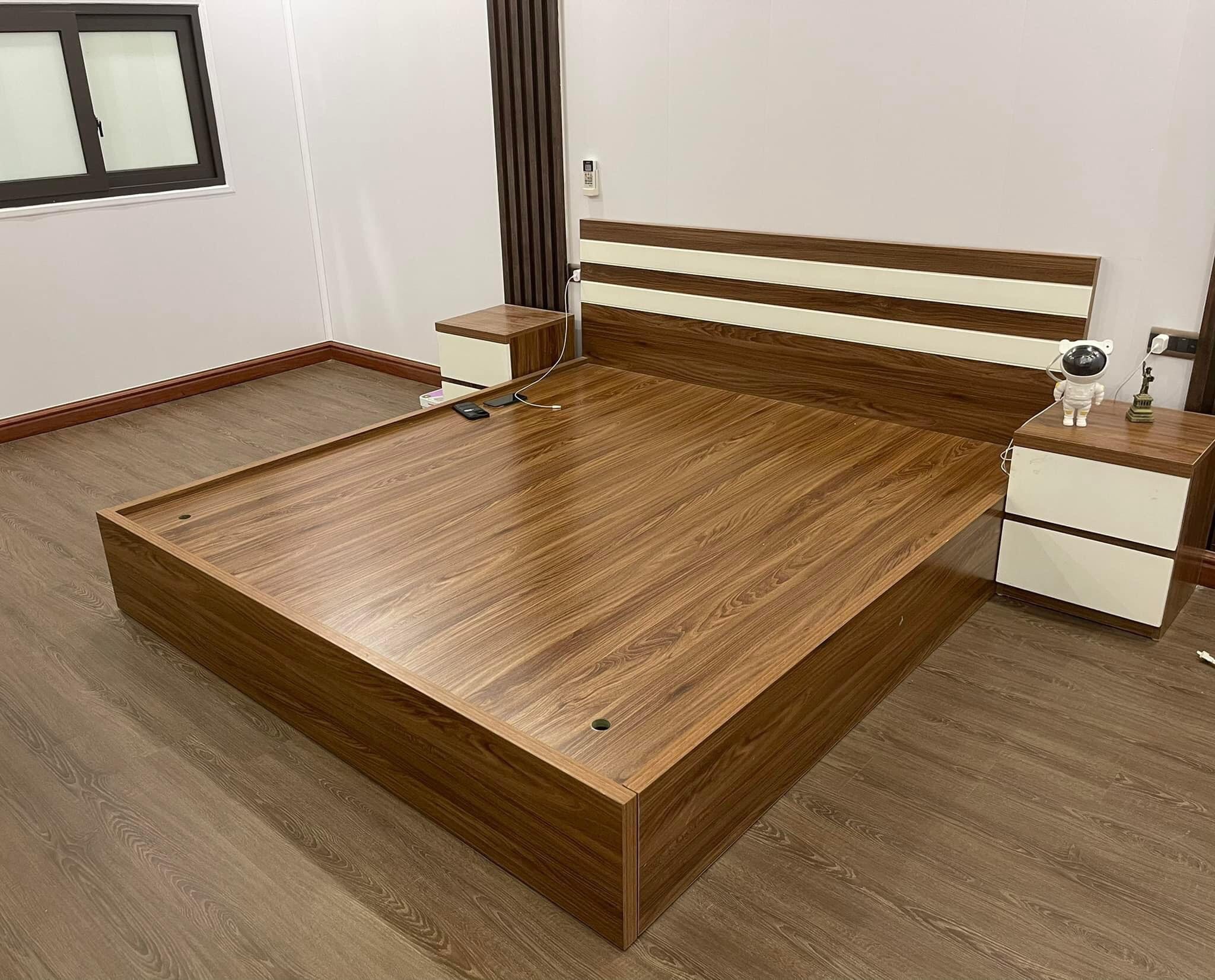Giường ngủ giá rẻ gỗ công nghiệp hàng đẹp