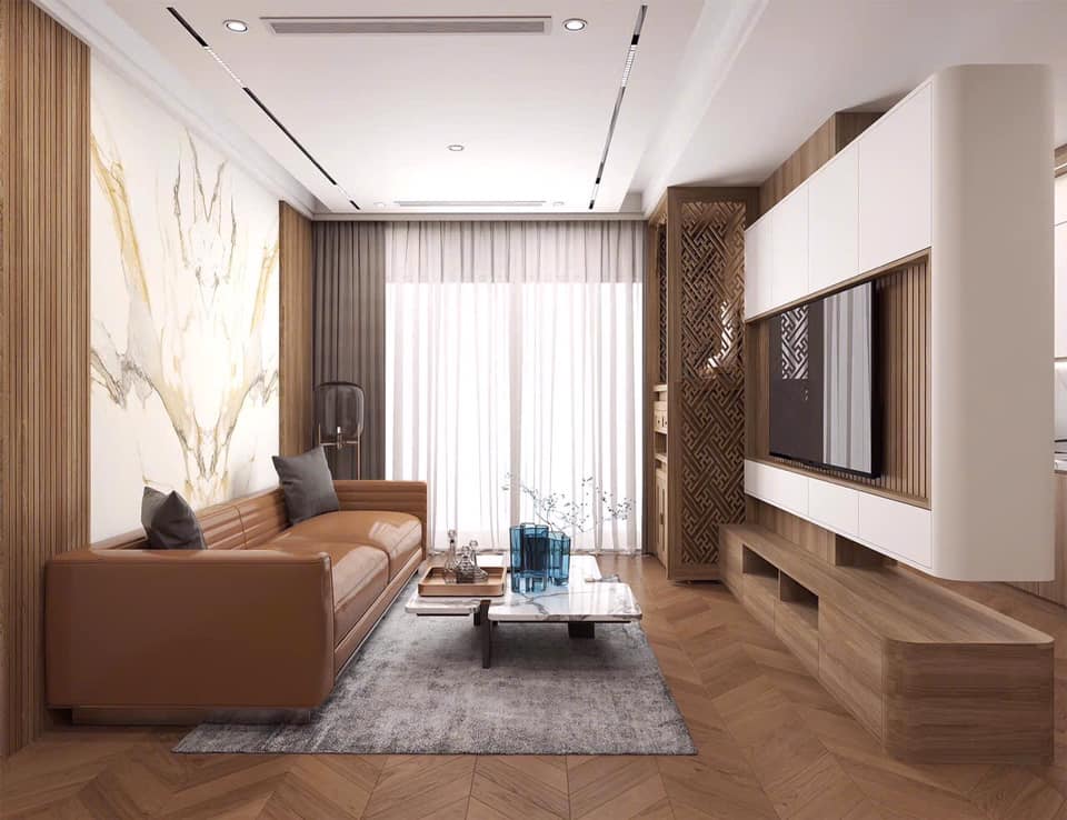 Thi công nội thất căn hộ 75m2 Phân khu The Sakura dự án Vinhomes Smart City