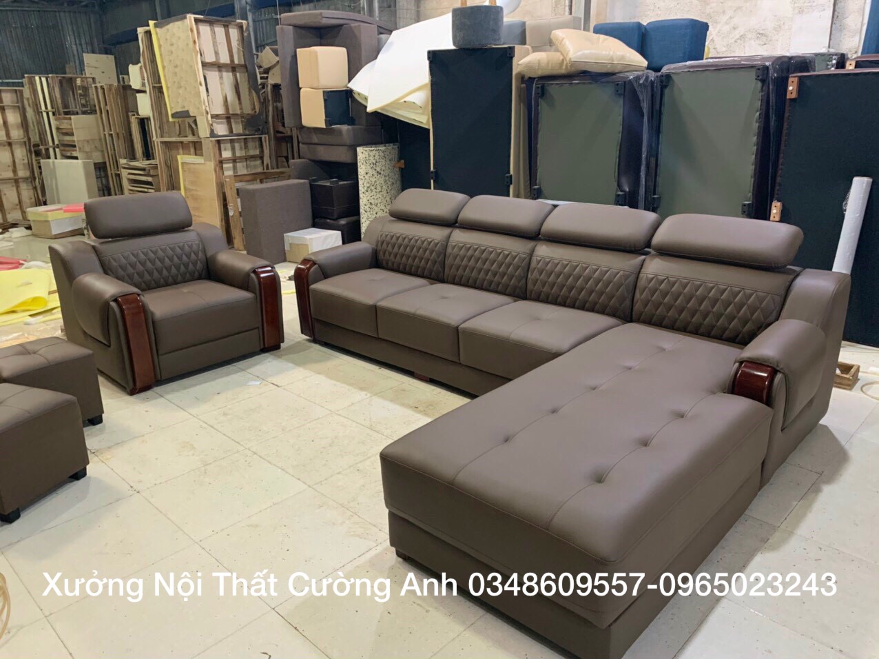 Sofa Bọc Da Phòng Khách Giá Rẻ T11