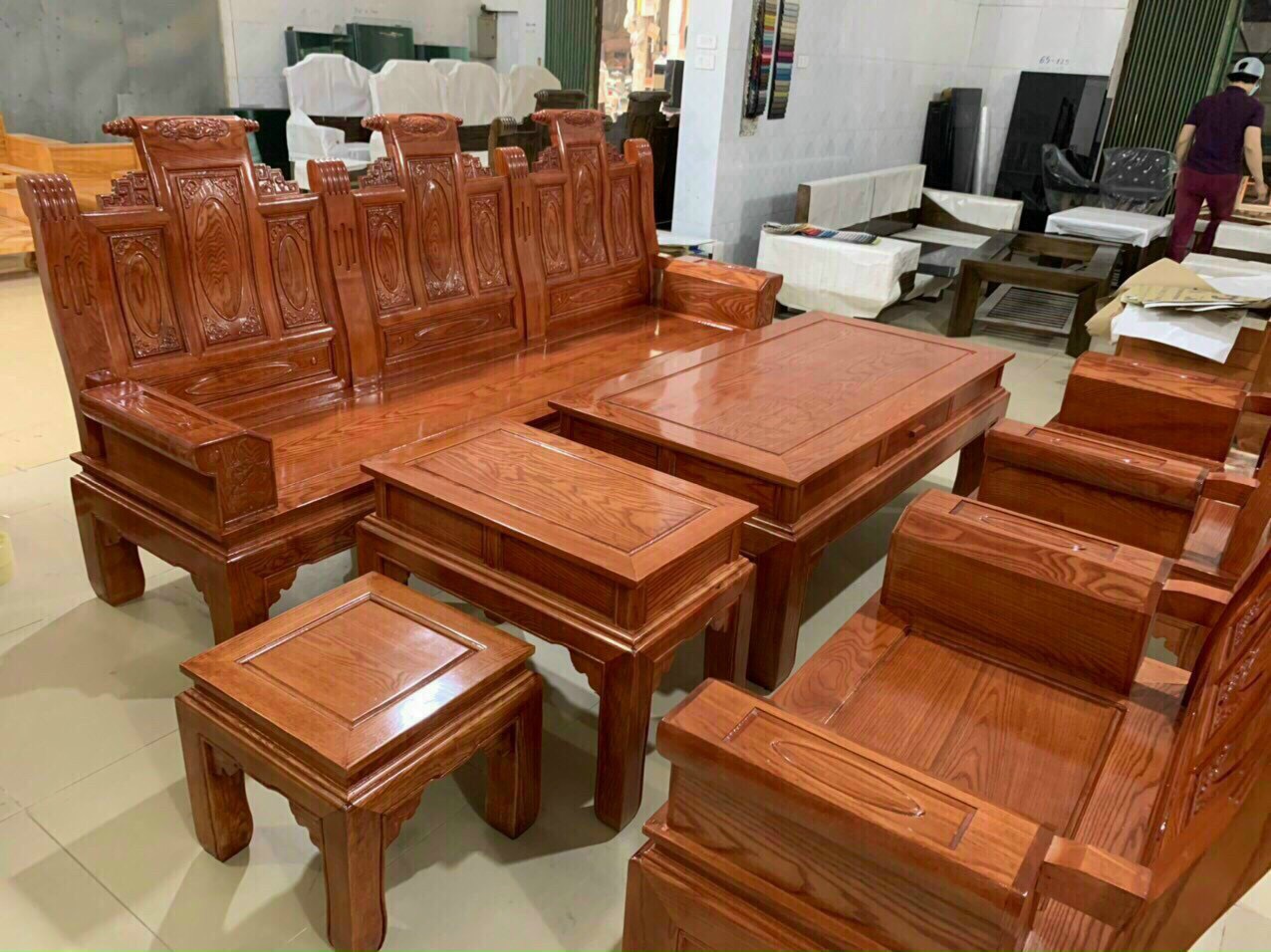 Mẫu Sofa Gỗ Phòng Khách new CA03