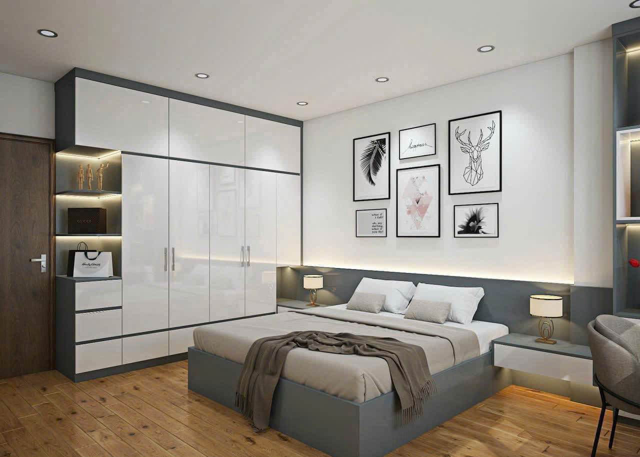 Thi công trọn gói nội thất phòng ngủ hiện đại chỉ 26 triệu