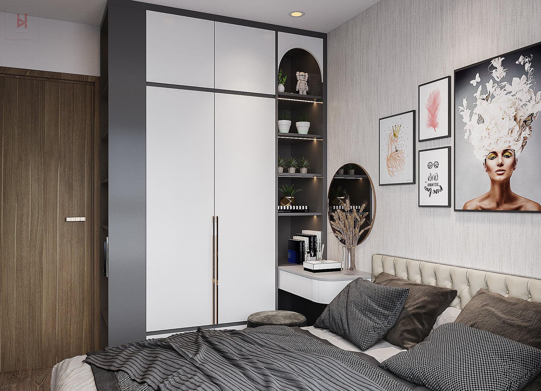 Combo nội thất phòng ngủ hiện đại mẫu mới 2024 chất liệu gỗ mdf cao cấp chống ẩm